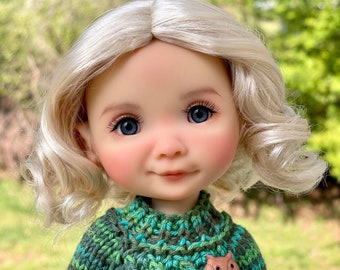 Parrucca per bambola personalizzata in mohair vegano esclusivo, adatta a teste da 8 a 9 pollici Kaye Wiggs, RRFF, Meadowdolls Dumplings, bjd, "Stretch Fit"