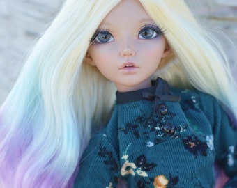 Custom doll Wig for Minifee 1/4 BJD Dolls- "TAN CAPS" 6-7" head size of Bjd, msd, Boneka ,Fairyland Minifee dolls unicorn limited