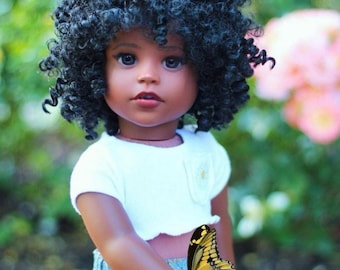 PREORDER Zazou Dolls Custom doll wig for 18" American Doll   Tangle Resistant - fits 10-11" head size of 18" dolls OG Blythe BJD Gotz