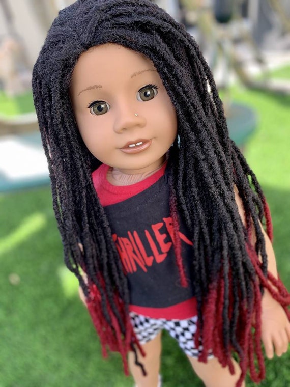 PREORDER Custom doll wig for 18" American Doll Dolls-Heat Safe -Tangle Resistant-fits 10-11" head size of 18" dolls OG  Gotz AA Marley Locs