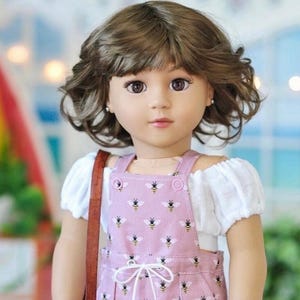 PREORDER Zazou Dolls Custom 18 Inch doll Vegan Mohair Wig | 10-11 Head Size "Stretch Cap" | Made to Fit 18’’ American Doll OG Meadowdolls