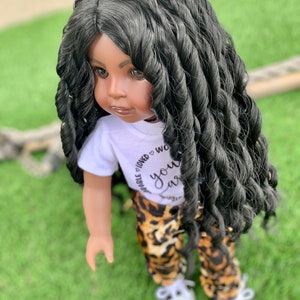 Custom doll wig for 18" American Girl Dolls -Heat Safe -Tangle Resistant - fits 10-11" head of 18" dolls Our Generation Journey Zazou Dolls