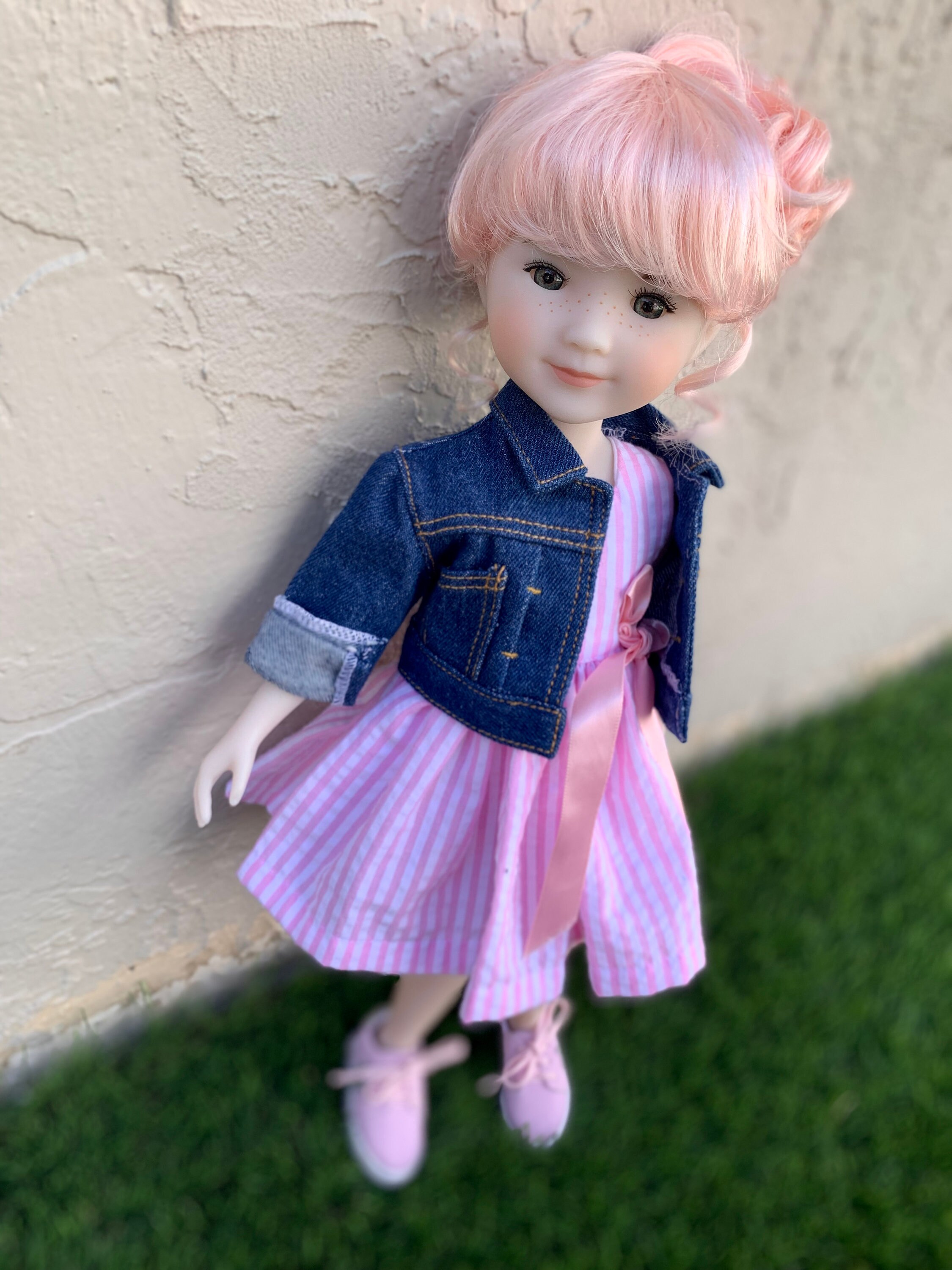 限定ヴィーガンモヘアカスタムドールウィッグ、8～9インチの頭のサイズ