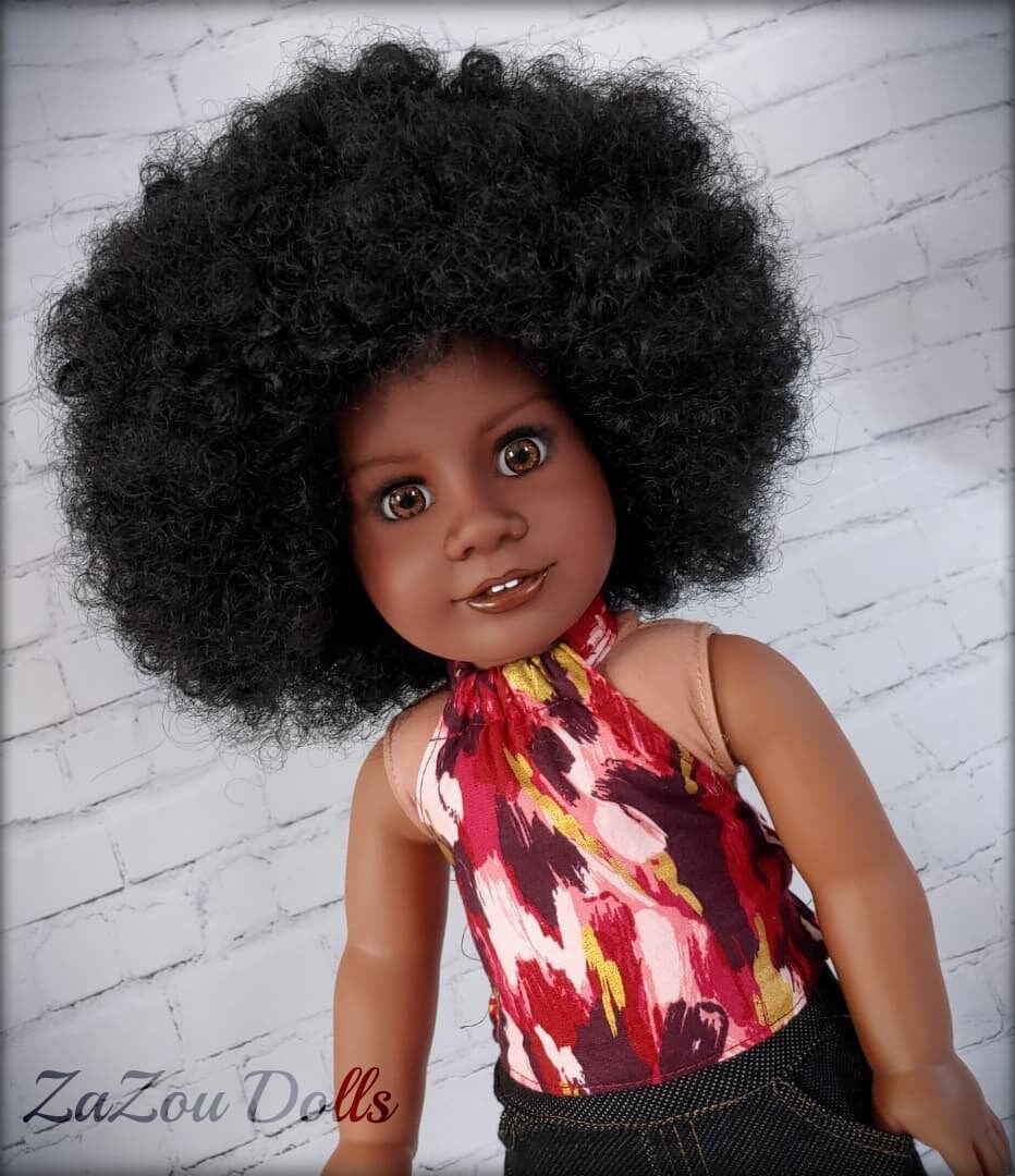 Custom Doll Wig for 18 Dolls heat Safe tangle Resistant fits 10 11 Head Size of Such Dolls American Doll OG Gotz African Afro Etsy