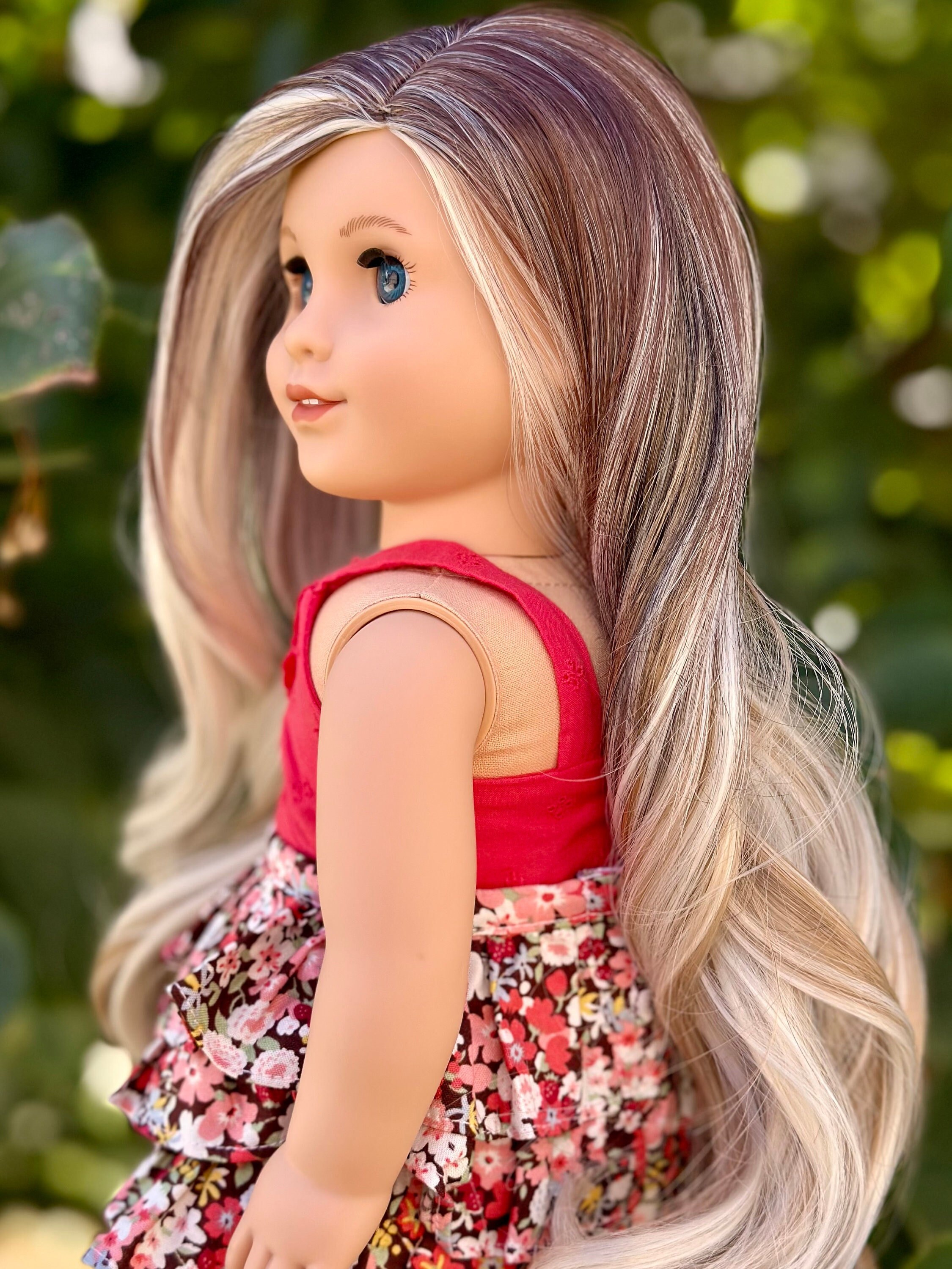 Exquisite Doll Designs Custom Doll Wigs - American Girl Size Wigs 10-11