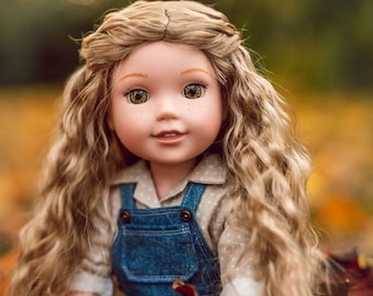 Kemper製ヴィンテージブラウンドールウィッグ（12～13インチヘッド対応