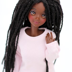 Zazou Dolls Custom doll Wig for Smart Dolls-Tangle Resistant- 8.5" head size of Bjd, SD, Dollfie Dream dolls braided locs AA