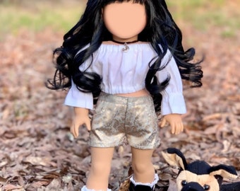 PREORDER Custom doll wig for 18" American  Dolls - Heat Safe - Tangle Resistant - fits 11" head size of 18" dolls OG  BJD Gotz Zazou Dolls