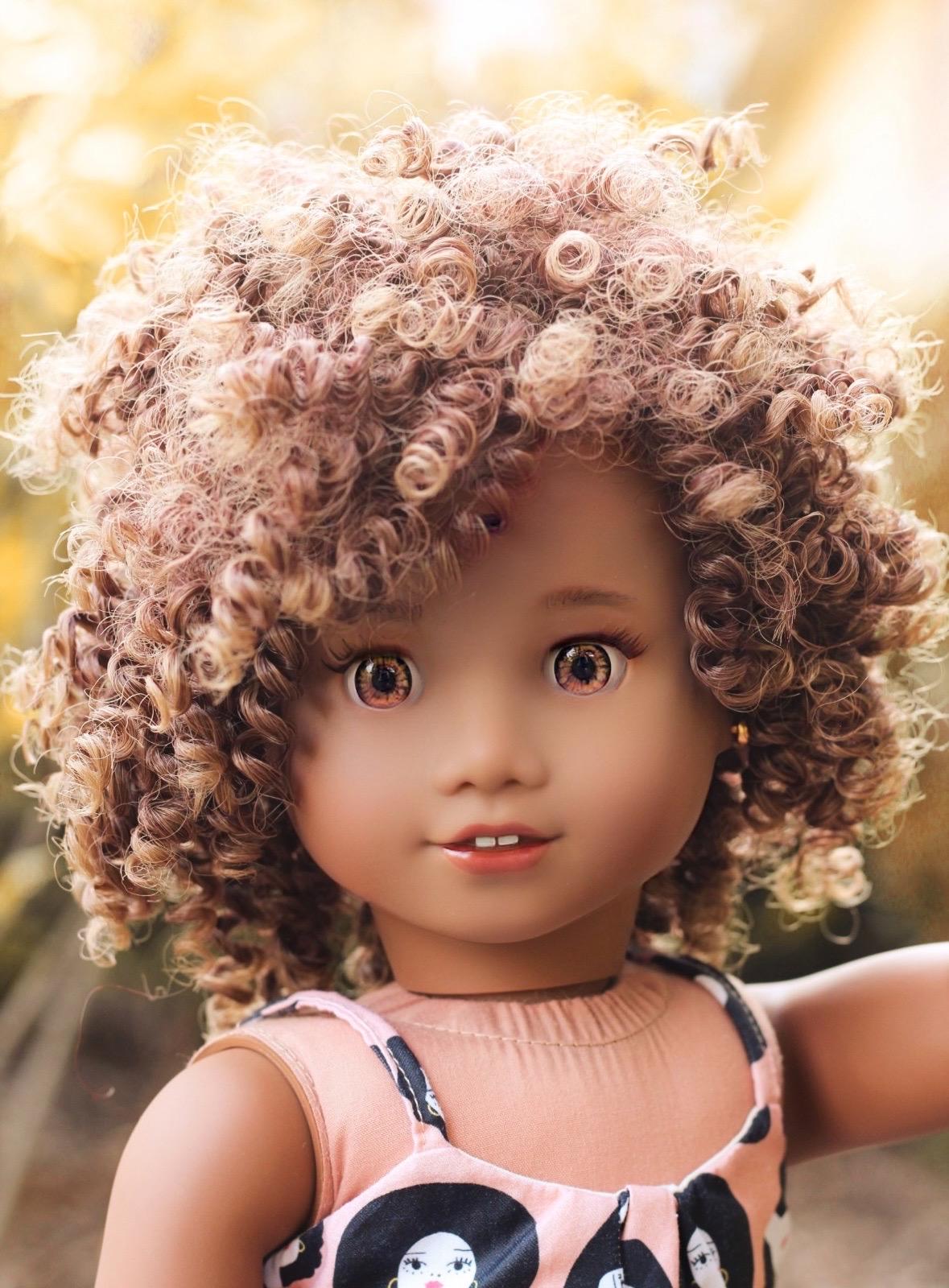 Perruque de poupée 1/4 SURENHAP - Gris clair Rose - Cheveux longs droits - Soie douce à haute