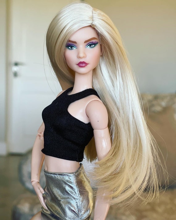 Kan niet lezen of schrijven Ingenieurs ziek 1/6 schaal Aangepaste PRUIK voor Barbie Fashion Doll hoofd - Etsy België