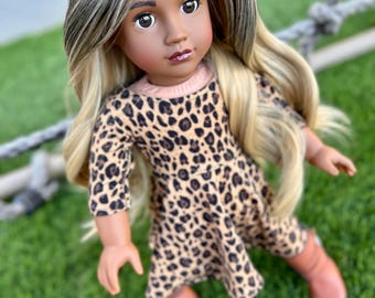 Custom doll wig for 18" American Dolls - Heat Safe - Tangle Resistant - fits 11" head size of 18" dolls OG Gotz ombre Zazou Dolls