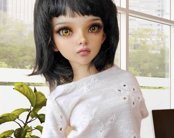 PREORDER Custom doll Wig for Minifee 1/4 BJD Dolls- "TAN Caps" 6-7" head size of Bjd, msd, Boneka ,Fairyland Minifee dolls mohair