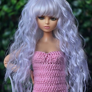 PREORDER 1/6 scale Custom WIG for Fashion Doll head size 3-4&quot; BJD Dollfie pukipuki Pocket Doll Wig Zazou Dolls