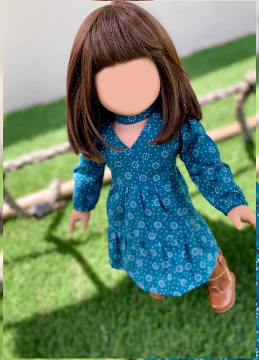 18インチアメリカンドール用カスタムドールウィッグ - 耐熱・耐絡まり