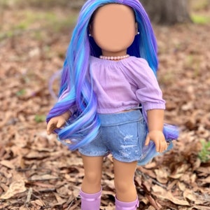 Custom doll wig for 18&quot; American Doll Dolls - Heat Safe - Tangle Resistant - fits 11&quot; head size of 18&quot; dolls OG Blythe BJD Zazou Dolls