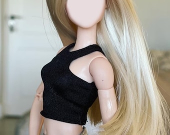 Zazou Dolls custom wig 1/6 scale for Fashion Doll head size 3-4&quot; BJD Dollfie pukipuki Pocket Doll