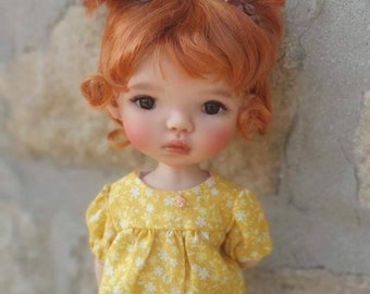 Custom doll WIG for meadowdolls vegan mohair fits 7-8" head size Siblings, My Meadow Avery, Mini Pal Maru & Friends, Liz Frost girls