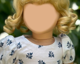 Zazou Dolls Custom 18 Inch doll Vegan Mohair Wig | 10-11 Head Size "Stretch Cap" | Made to Fit 18’’ American Doll OG Meadowdolls