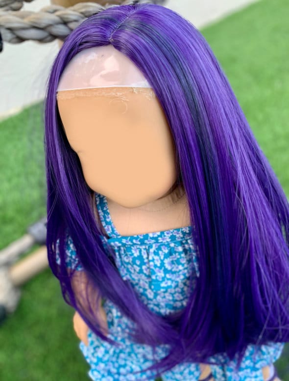 Parrucca Di Ricambio American Girl – Nera, Lunga E Liscia, Per Bambole 18 Pollici