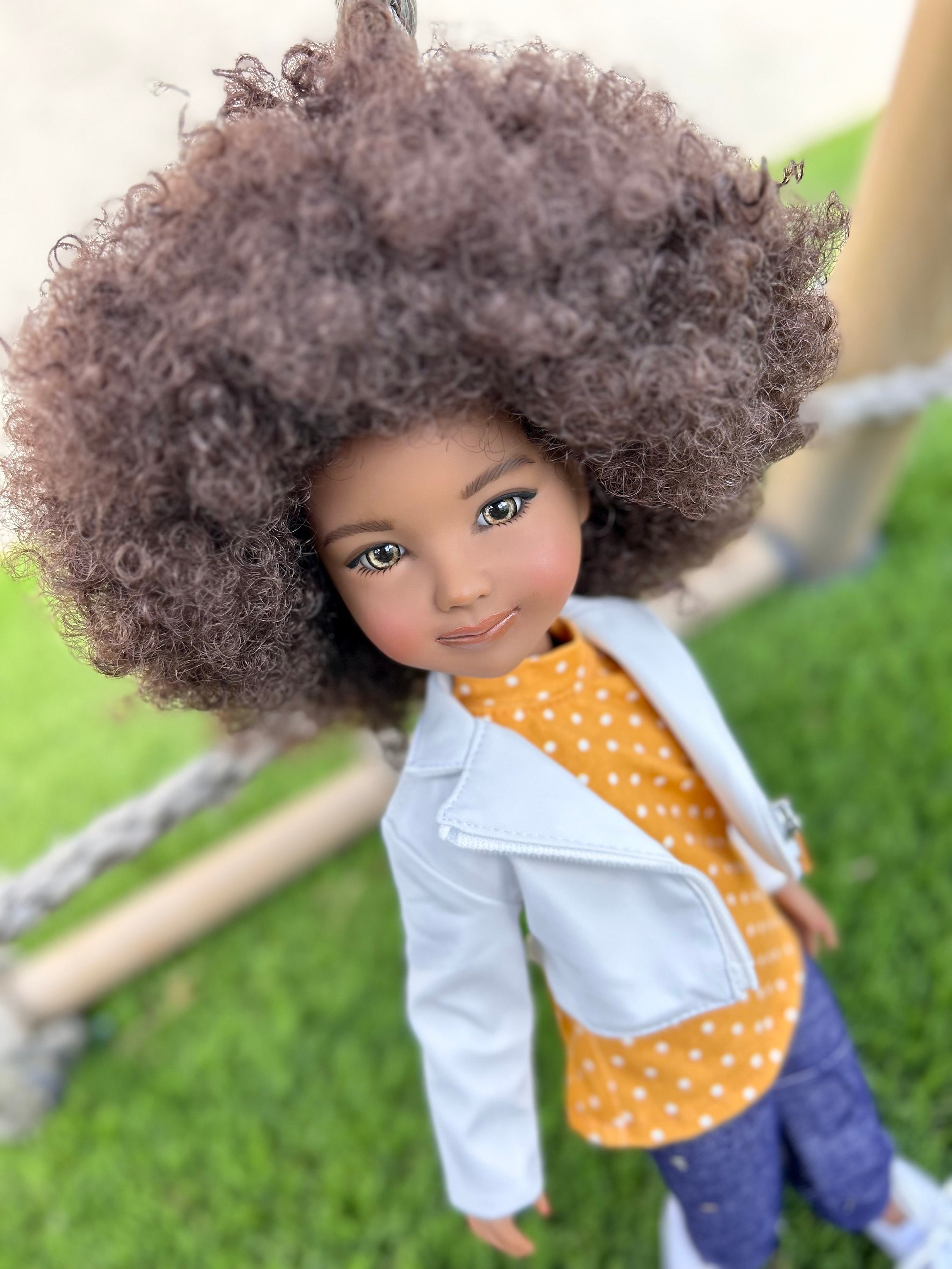 Custom doll wig for 18 American Girl Dolls - Heat Safe -Tangle Resistant -  fits 11 head size of 18 dolls OG BJD Gotz Redhead PREorder