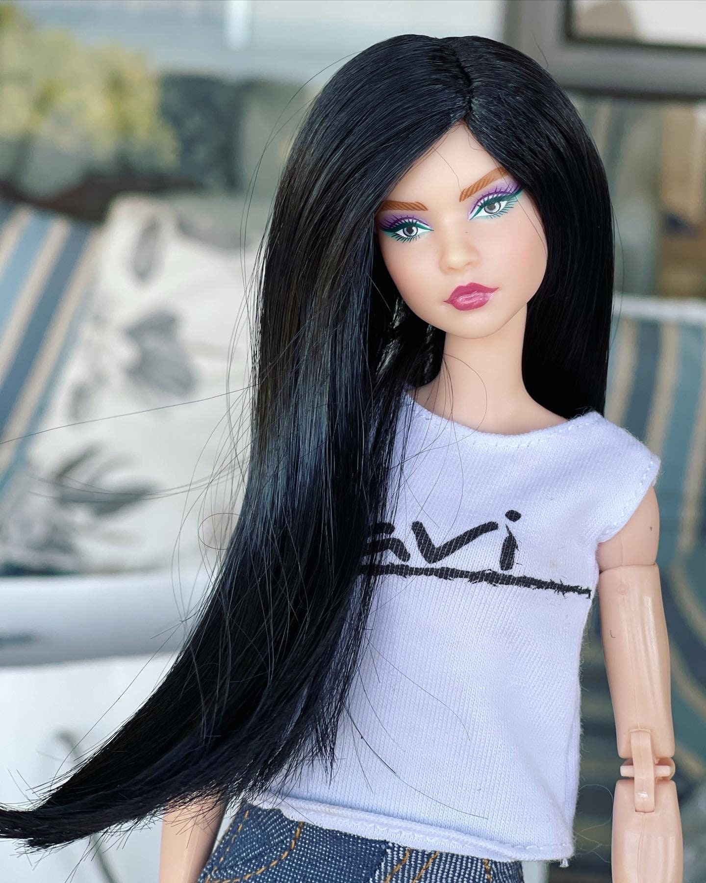 module Hoes Kloppen 1/6 scale Custom WIG for Barbie Fashion Doll head size - Etsy België