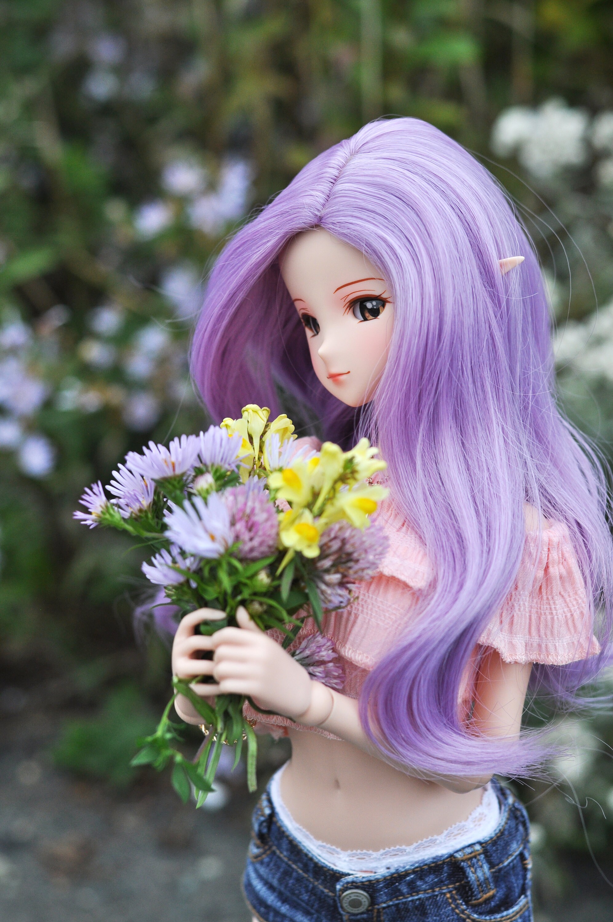 スマートドール用カスタムドールウィッグ - 耐熱性 - 絡まりにくい