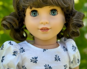 Custom doll wig for 18" American Girl Dolls - Vegan Mohair - fits 10-11" head size "Stretch Cap" OG  BJD Gotz meadowdolls Zazou