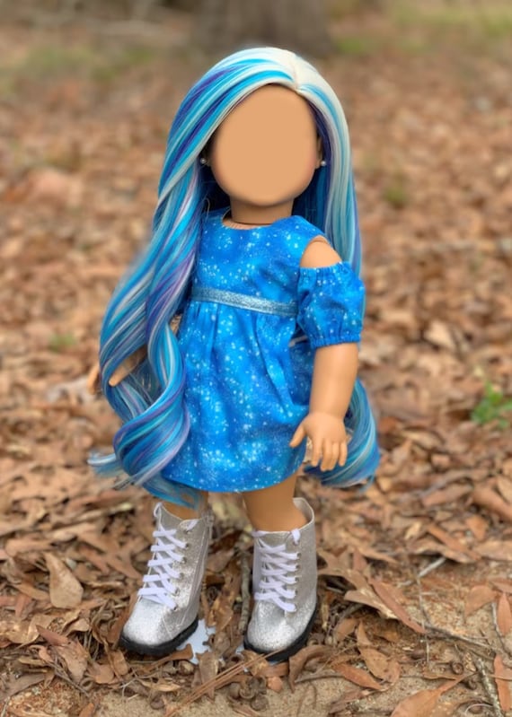 Zazou Dolls Custom doll wig for 18" American Doll  - Heat Safe - Tangle Resistant - fits 11" head size of 18" dolls OG Blythe BJD