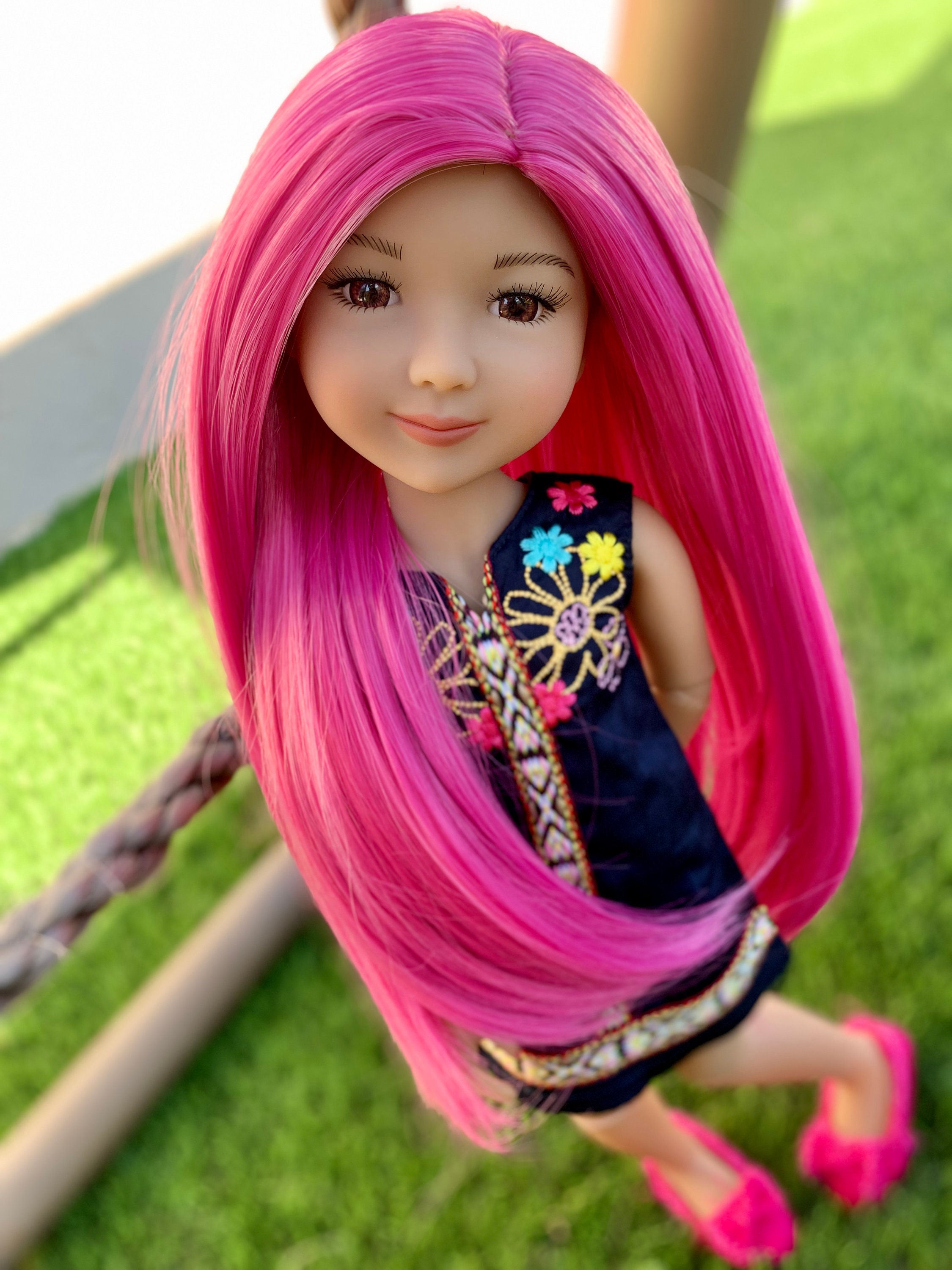 How to straighten the doll's hair - step by step tutorial - Margaret Ann