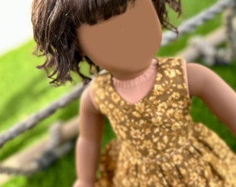 PREORDER Zazou Dolls Custom 18 Inch doll Vegan Mohair Wig | 10-11 Head Size "Stretch Cap" | Made to Fit 18’’ American Doll OG Meadowdolls