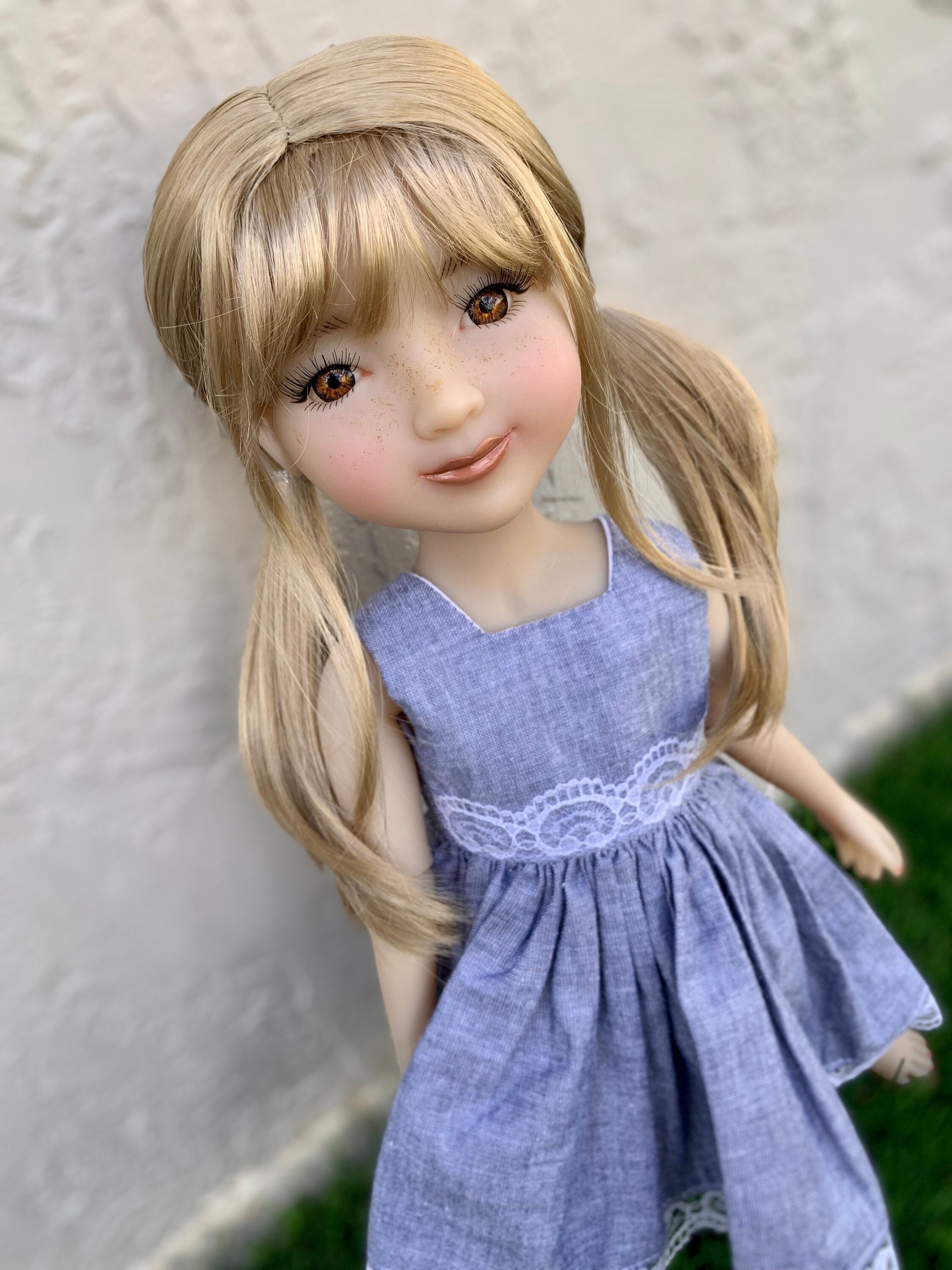 How to straighten the doll's hair - step by step tutorial - Margaret Ann