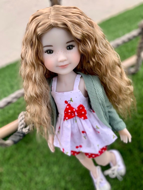 Custom doll WIG Exclusive Vegan Mohair fits 9 10 head size Kaye Wiggs RRFF Wellie Dolls bjd Girl for All Time Loose Fit