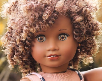 Custom doll wig for 18" American Girl Dolls-Heat Safe-Tangle Resistant-fits 11" head size of 18" dolls OG Journey Gotz AA Ombre