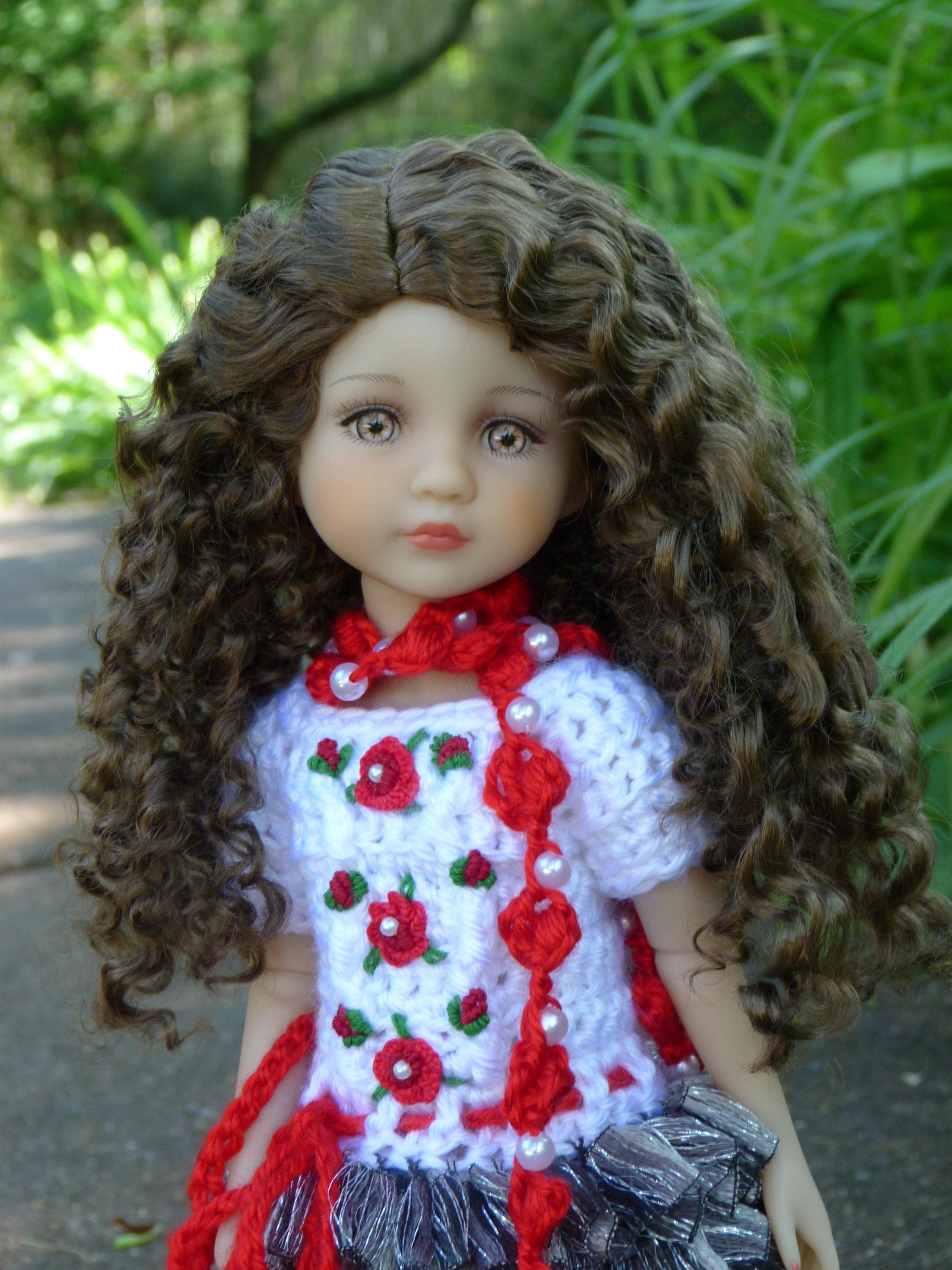 Zazou Custom doll WIG Exclusive Vegan Mohair-fits 9-10" head size Kaye Wiggs, RRFF, Wellie Dolls, bjd, Girl All Time "Loose Fit"