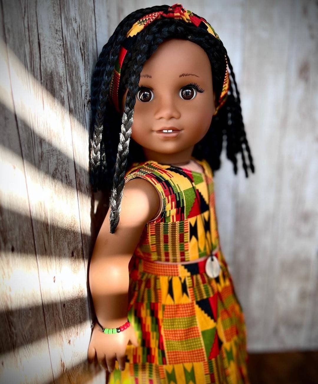 Androgynous African American Doll CLEARANCE SALE free Domestic Shipping,  Dreads Natural Black Hair Ambiguous Boy Girl Black Friday Sale 