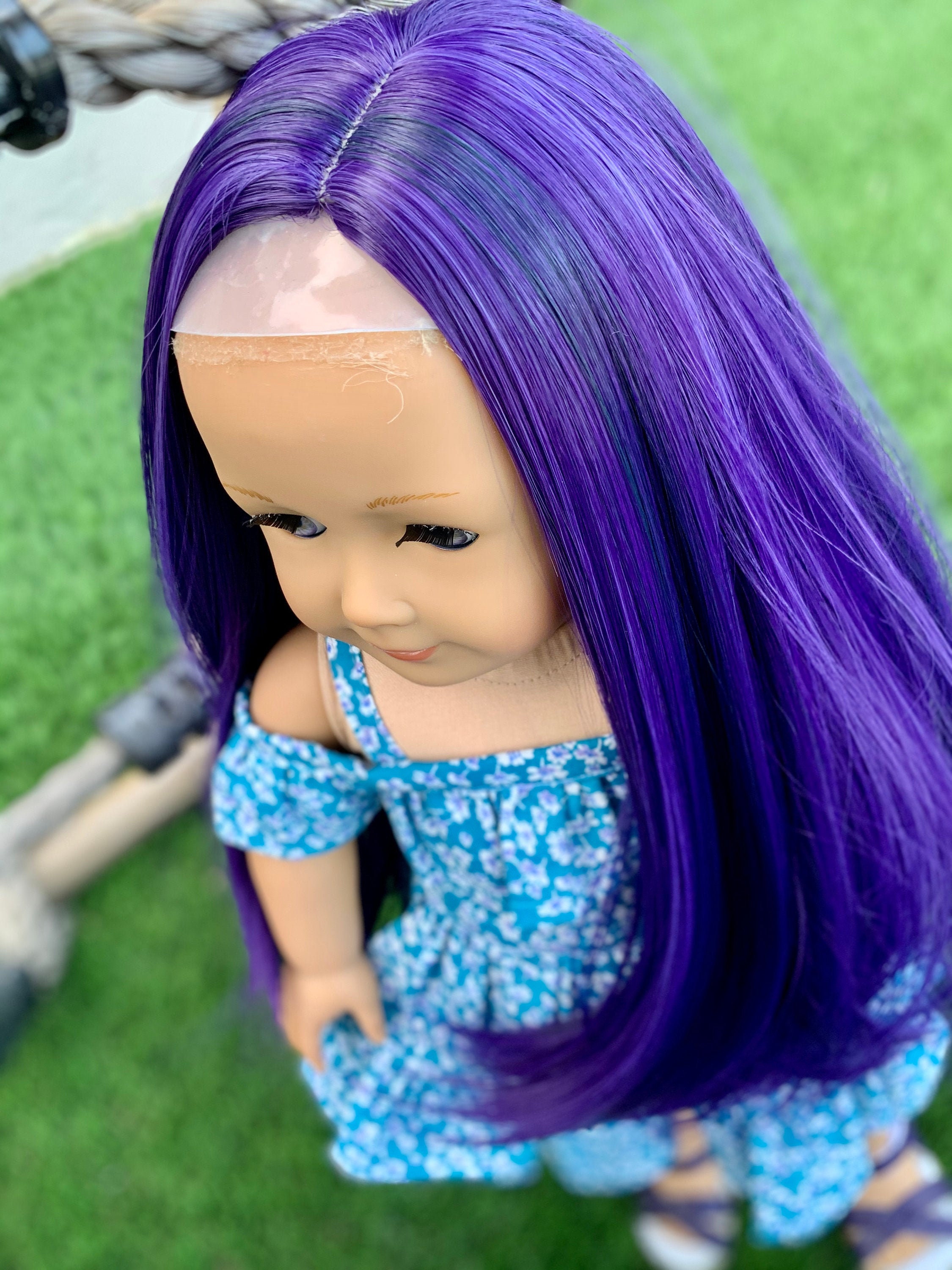 Exquisite Doll Designs Custom Doll Wigs - American Girl Size Wigs 10-11
