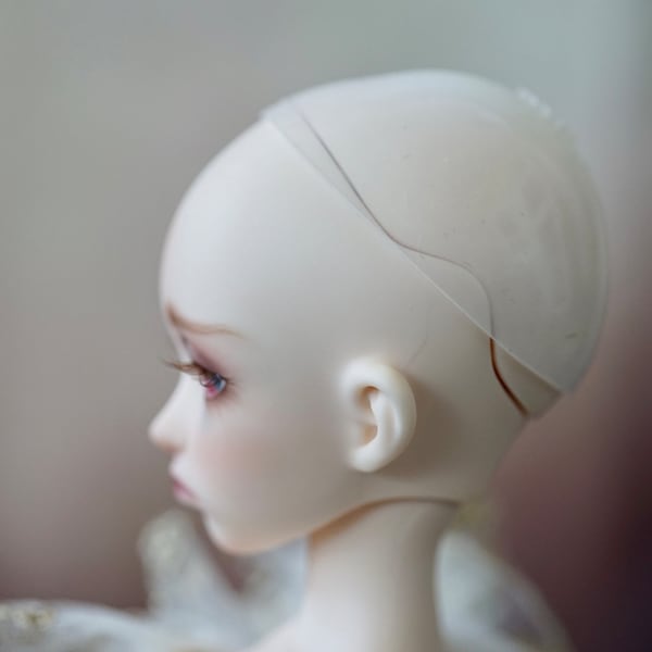 ADD ON ITEM! Silicone wig cap forMinifee 1/4 Bjd Dolls fits 6-7" head size of Bjd, msd, Boneka ,Fairyland Minifee dolls