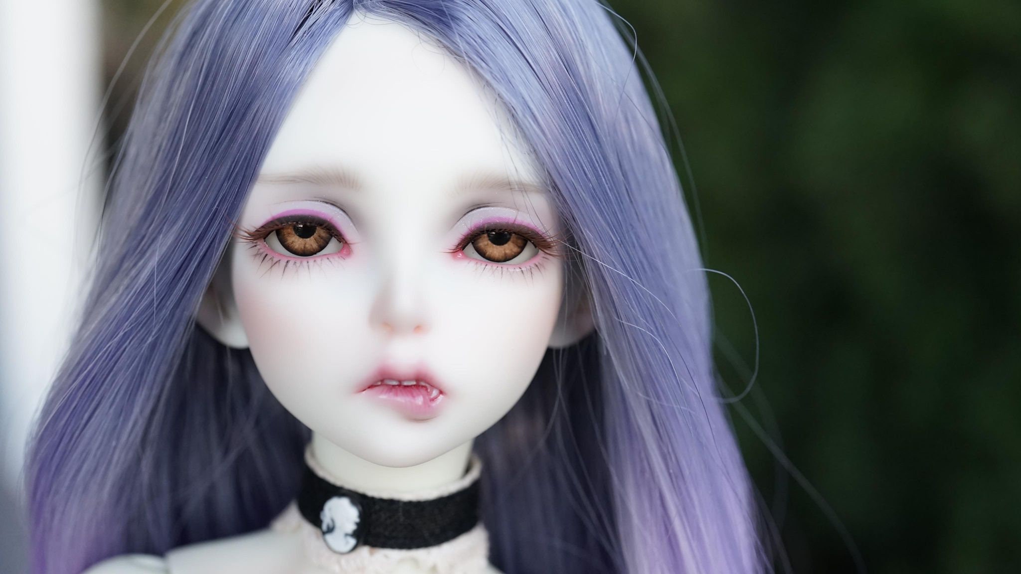 Ligth marrom cor anime estilo peruca para 1/3 bjd bonecas kawaii