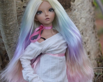 Custom doll Wig for Minifee 1/4 BJD Dolls- "TAN CAPS" 6-7" head size of Bjd, msd, Boneka ,Fairyland Minifee dolls unicorn limited
