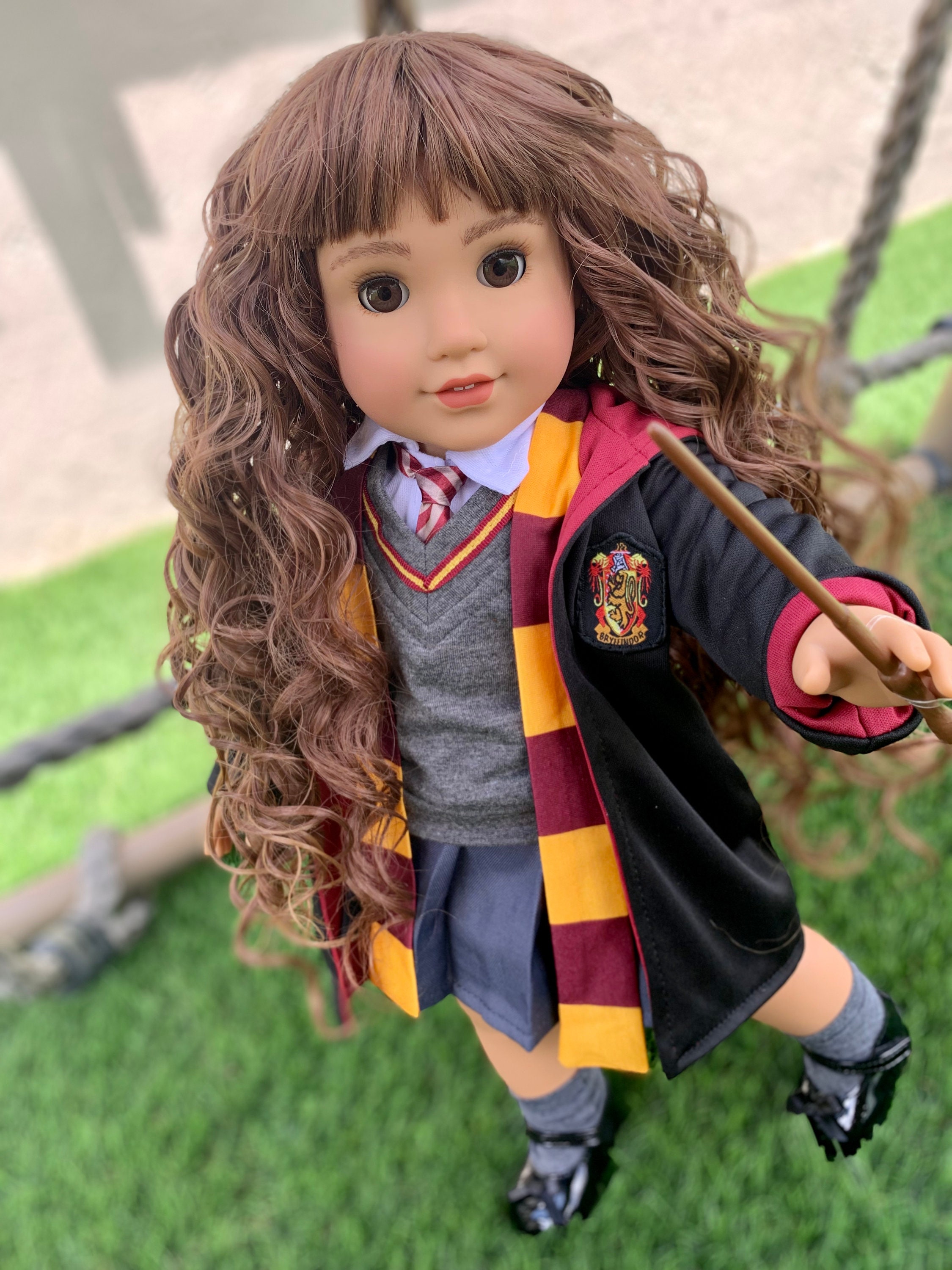 Custom Doll Wig for 18 American Girl Dolls Tangle Resistant fits 10-11 Head  Size of 18 Dolls OG Journey Harry Potter Hermione Zazou 