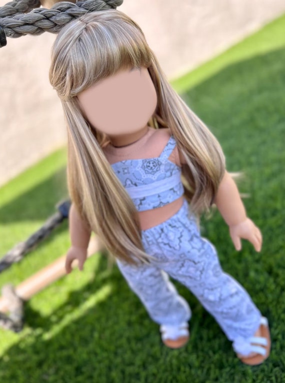 PREORDER Zazou Custom 18 Inch doll Vegan Mohair Wig | 10-11" Head Size "Stretch Cap" | Made to Fit 18’’ American Dolls Gotz Doll Meadowdolls