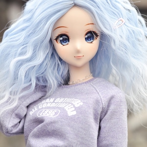 Custom doll Wig for Smart Dolls- Heat Safe - Tangle Resistant- 8.5&quot; head size of Bjd, SD, Dollfie Dream dolls blue ombre