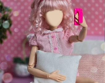 PREORDER Zazou Dolls custom wig 1/6 scale for Fashion Doll head size 3-4" BJD Dollfie pukipuki  Pocket Doll