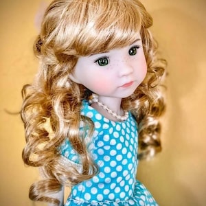 Custom doll WIG Exclusive Vegan Mohair-fits 9-10" head size Kaye Wiggs, RRFF, ww, bjd, girls of the orient "Loose Fit" Zazou