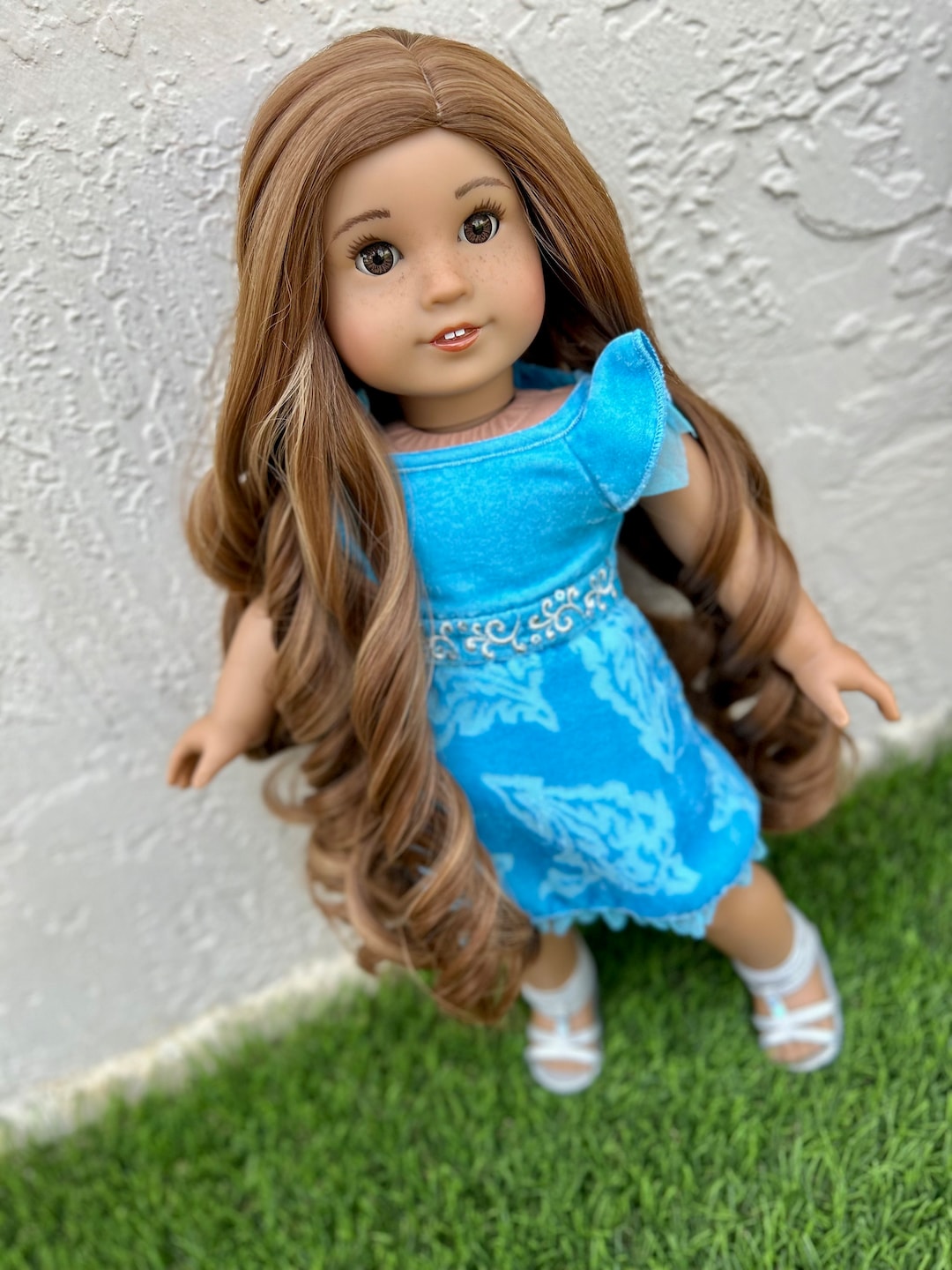 Zazou Dolls Custom Doll Wig for 18 American Girl Dolls Heat Safe Tangle