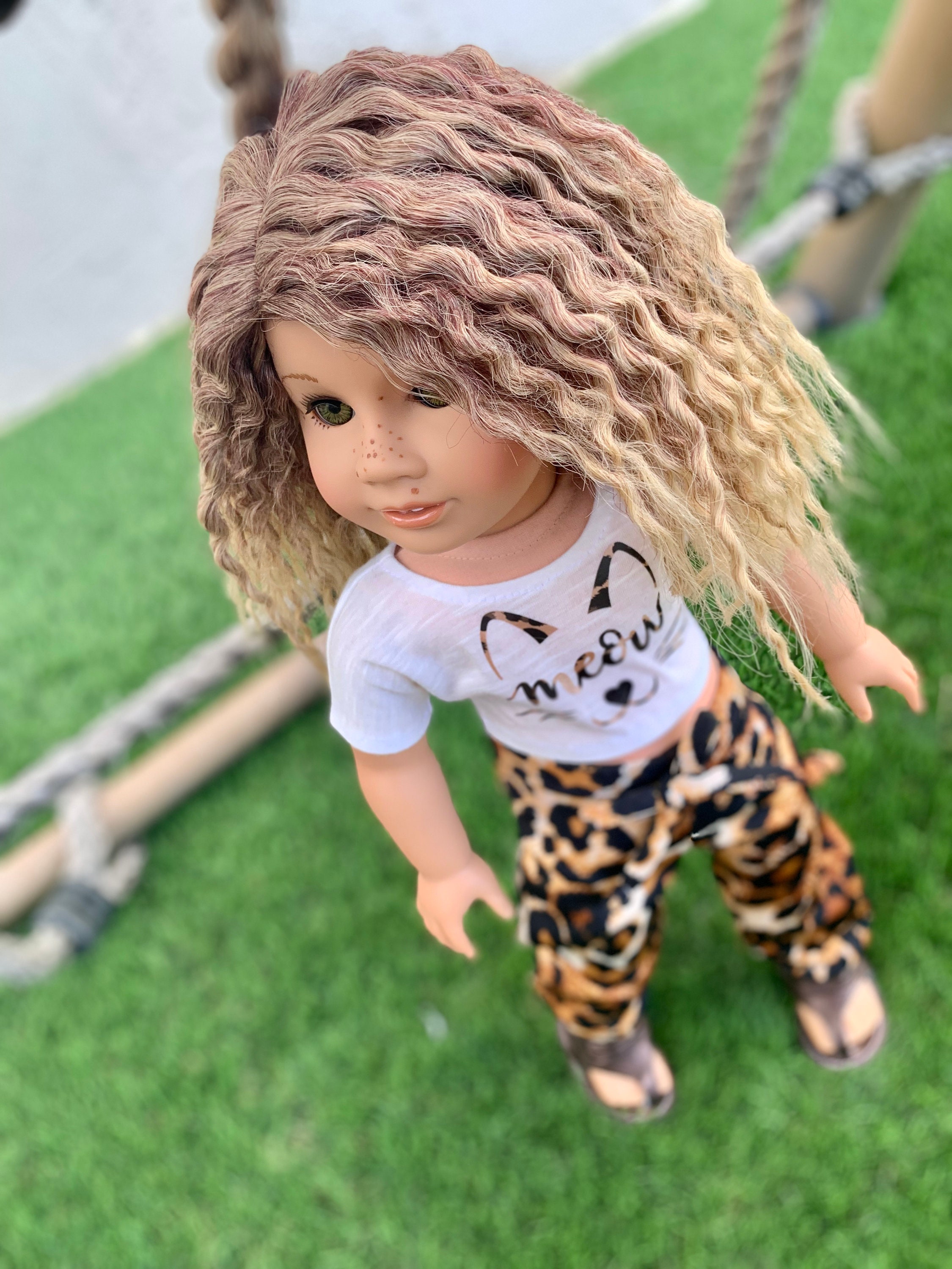 Custom doll wig for 18 American Girl Dolls - Heat & Tangle Resistant –  ZaZou Dolls