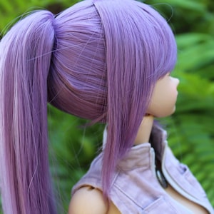 Custom doll WIG for Smart Dolls- Heat Safe - Tangle Resistant- 8.5&quot; head size of Bjd, SD, Dollfie Dream dolls Purple anime Limited