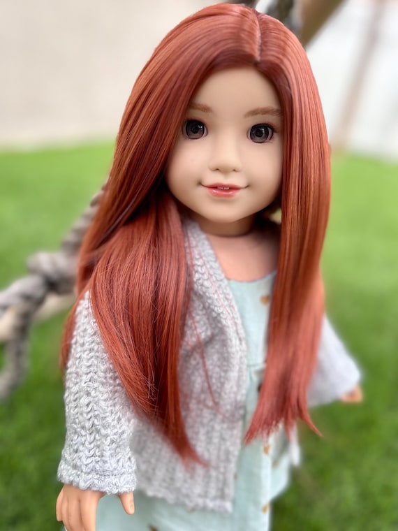 人形 SOLD    1020 18インチアメリカンガールドール用カスタムドールウィッグ - 耐熱性