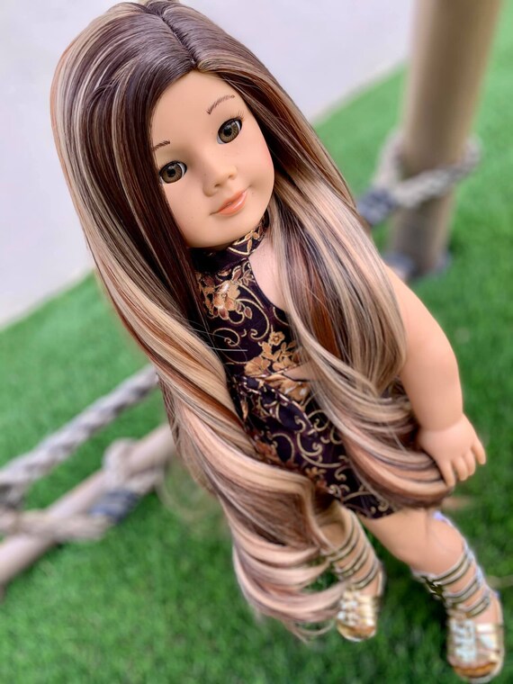 Custom doll wig for 18 American Girl Dolls - Heat & Tangle Resistant –  ZaZou Dolls