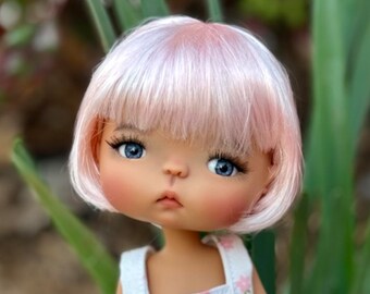 Custom WIG for head size 6-7" Meadowdolls CHIBBIS, BJD, Minifee  or similar Vegan mohair Bob Zazou Dolls